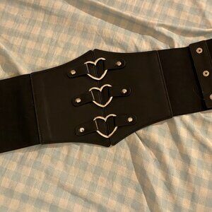 Black heart corset